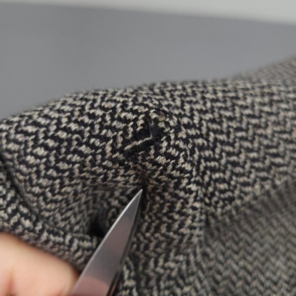 ERMENEGILDO ZEGNA Blazer Jacket EU 52R Black Gray Wool Herringbone 2-Button Soft - Picture 14 of 14